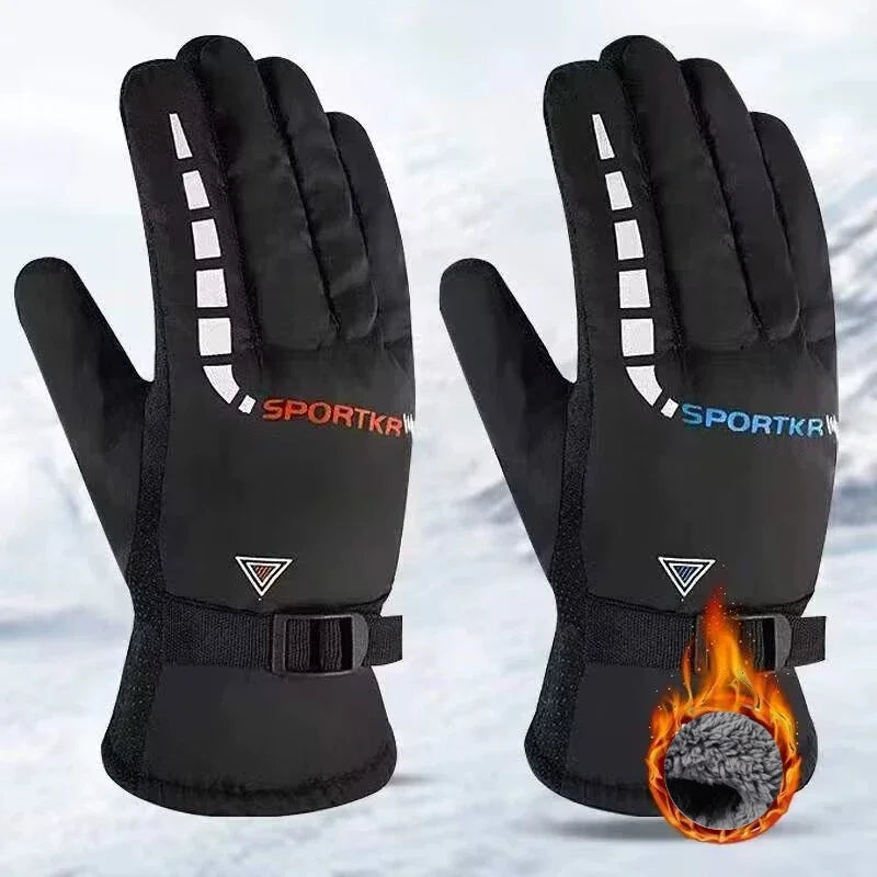 🧤 Thermal Fleece-Lined Winter Cycling Gloves – Waterproof & Non-Slip Outdoor Sports Gear