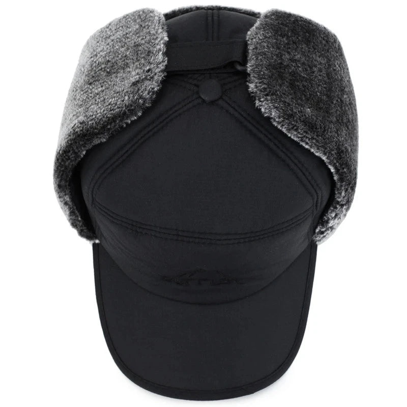 2024 Solid Color Winter Hat with Ear Flaps and Removable Face Covering – Warm, Stylish, and Unisex Cold Weather Gear