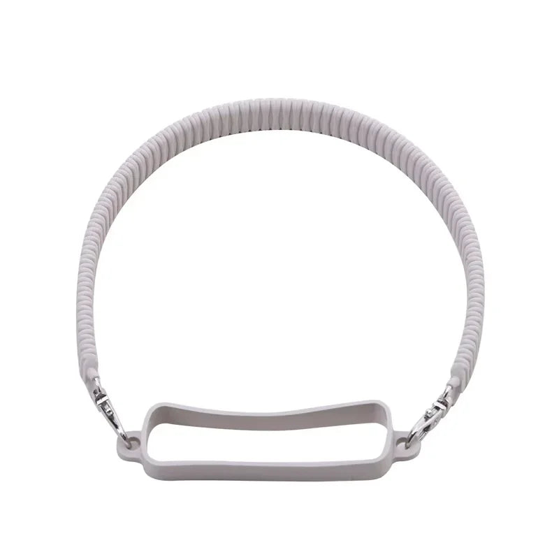 Soft Silicone Ribbed Tumbler Handle Strap – Portable Carrier Sling for 8-40oz Water Bottles