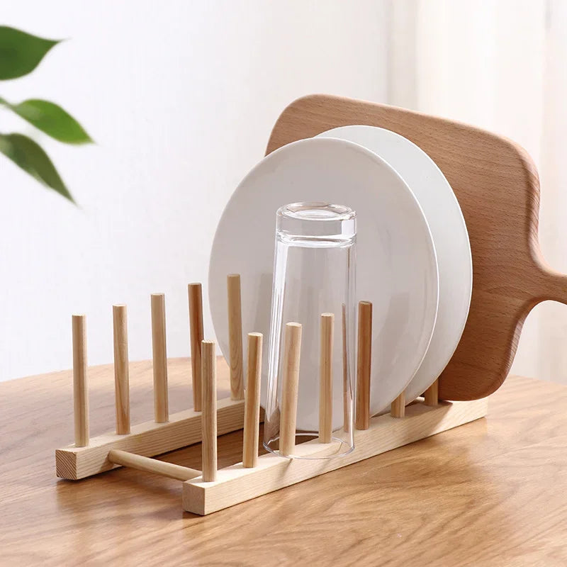 Bamboo Dish Rack & Kitchen Organizer