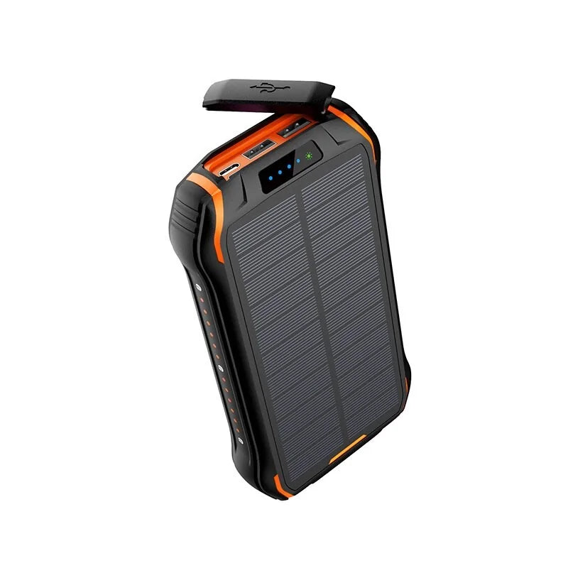 Solar-Powered Wireless Charging Power Bank for Phones | 26800mAh | 18 LED Flash light - goosavvy.com