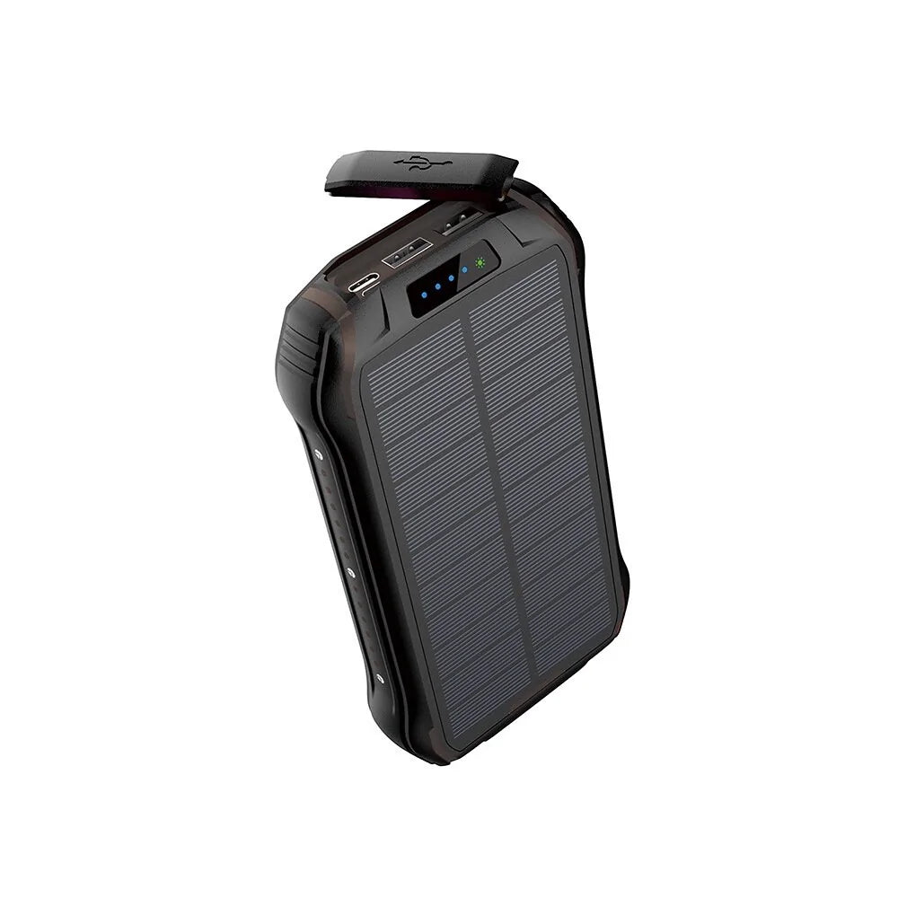Solar-Powered Wireless Charging Power Bank for Phones | 26800mAh | 18 LED Flash light - goosavvy.com
