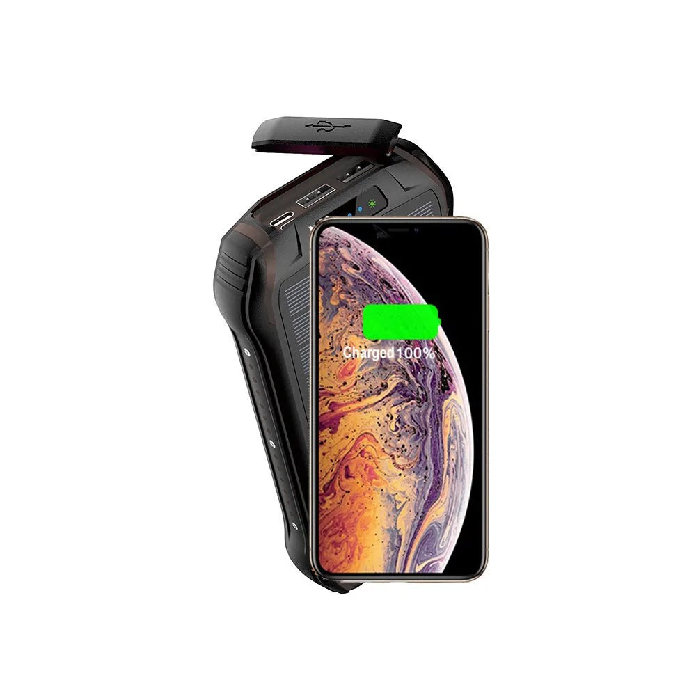 Solar-Powered Wireless Charging Power Bank for Phones | 26800mAh | 18 LED Flash light - goosavvy.com
