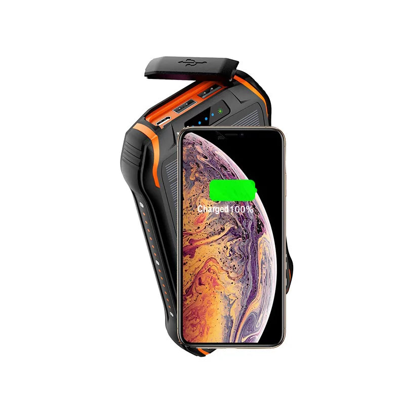 Solar-Powered Wireless Charging Power Bank for Phones | 26800mAh | 18 LED Flash light - goosavvy.com