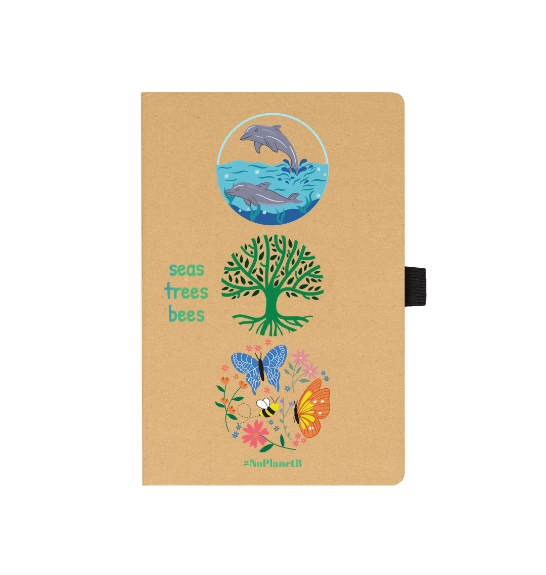 Recycled Kraft Paper Notebook with Elastic Closure & Pen Loop - goosavvy.com