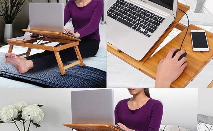 Adjustable Bamboo Laptop Stand - goosavvy.com