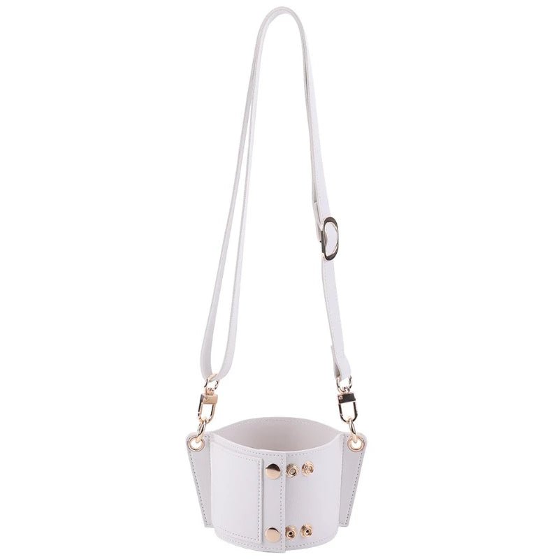Adjustable Faux Leather Tumbler Carrier Strap – Crossbody Holder for 40oz Cups & Water Bottles - goosavvy.com
