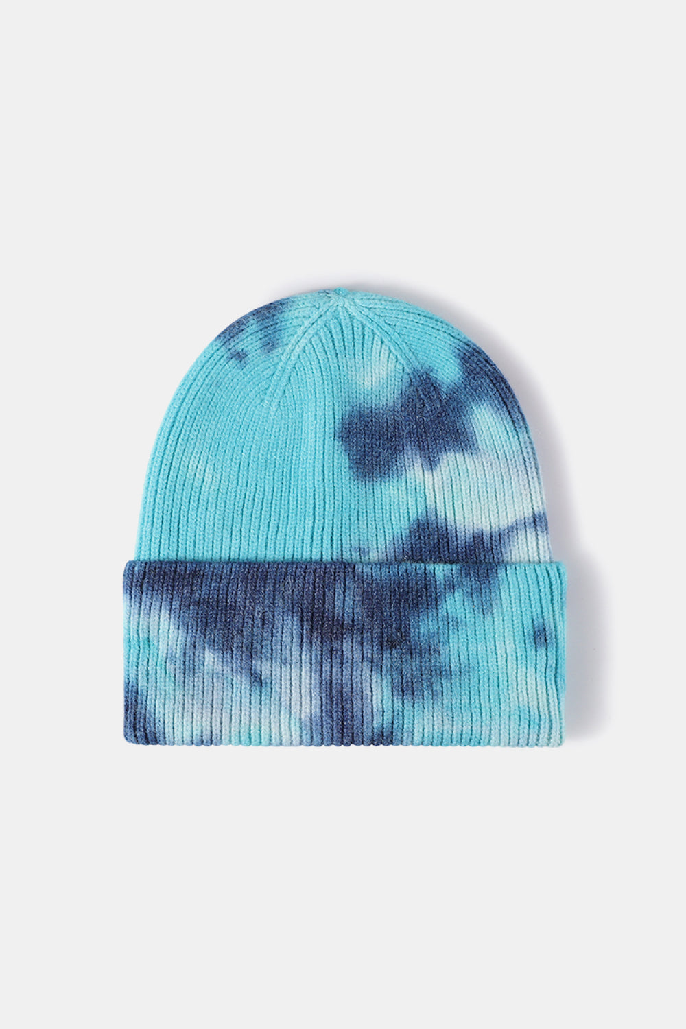 Ladies Tie-Dye Cuffed Rib-Knit Beanie Hat