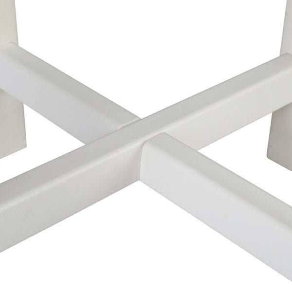 All - Weather White Round Outdoor Side Table – Poly Lumber Patio End Table - goosavvy.com
