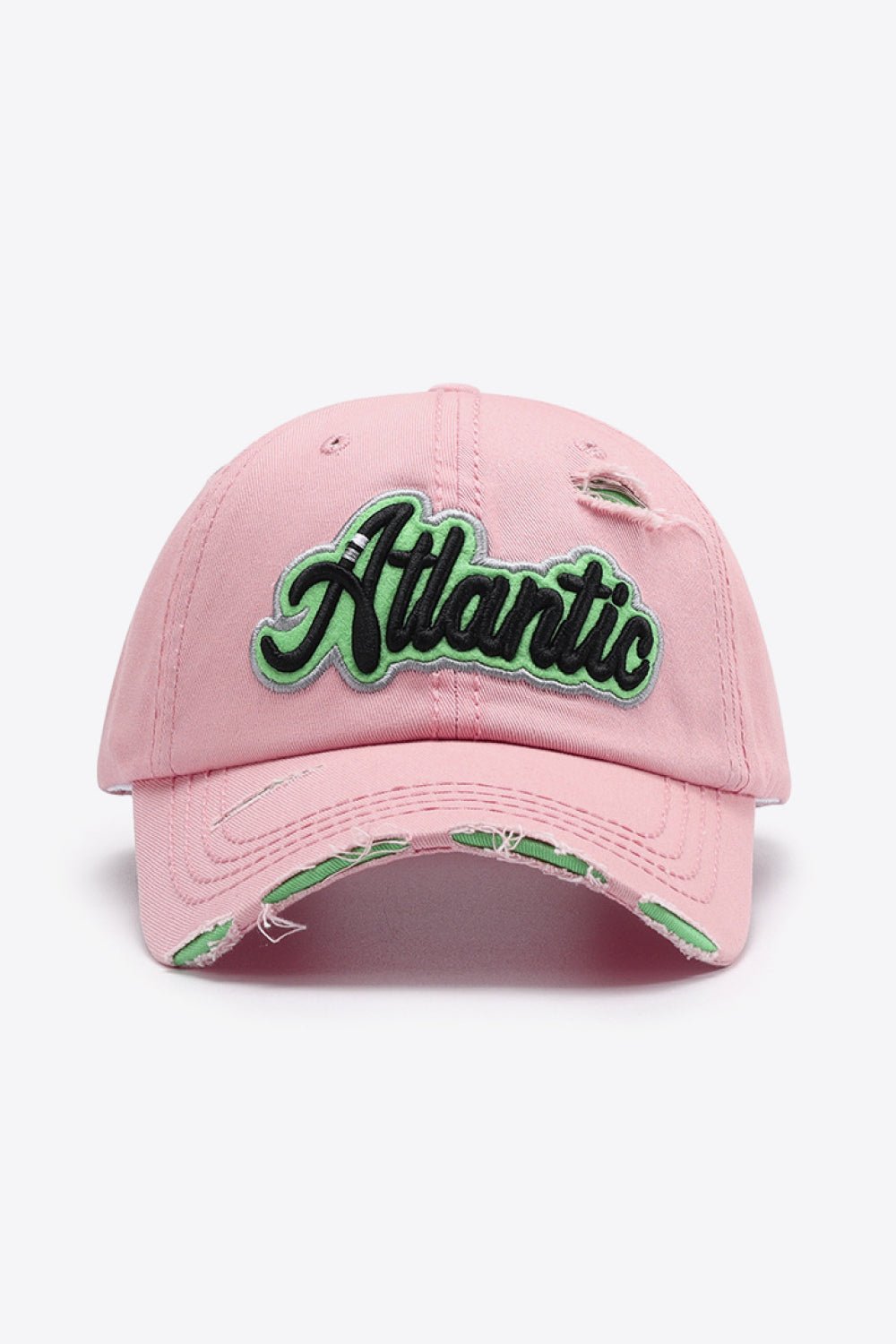 ATLANTIC Graphic Distressed Baseball Cap - goosavvy.com