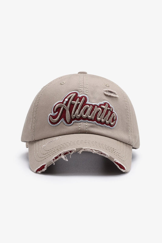 ATLANTIC Graphic Distressed Baseball Cap - goosavvy.com