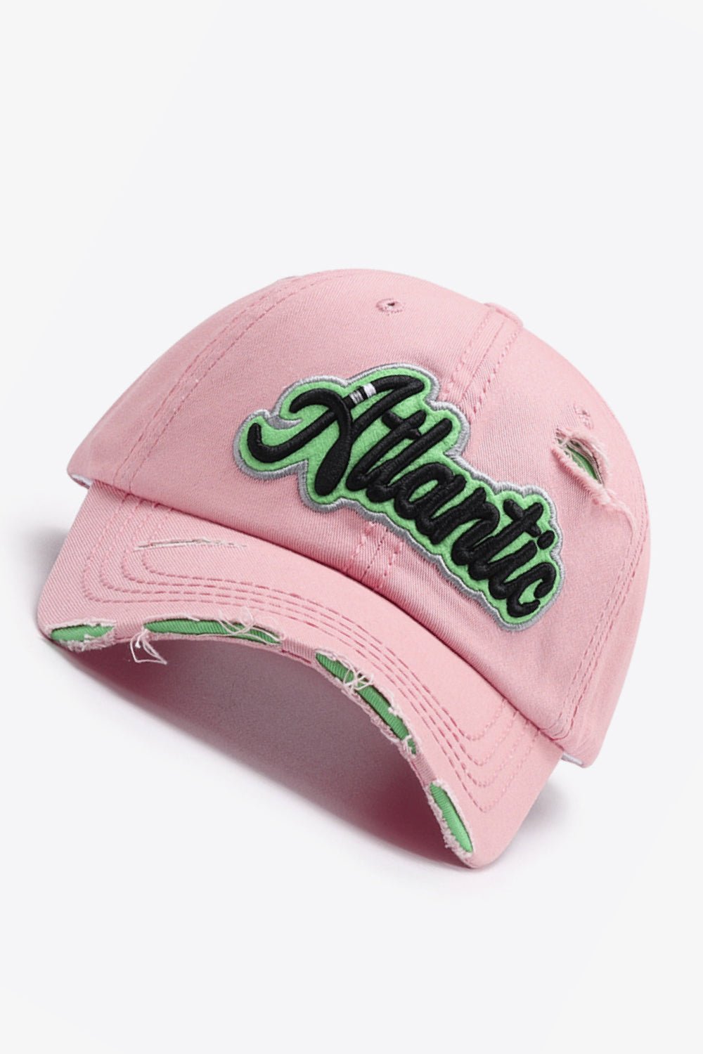 ATLANTIC Graphic Distressed Baseball Cap - goosavvy.com