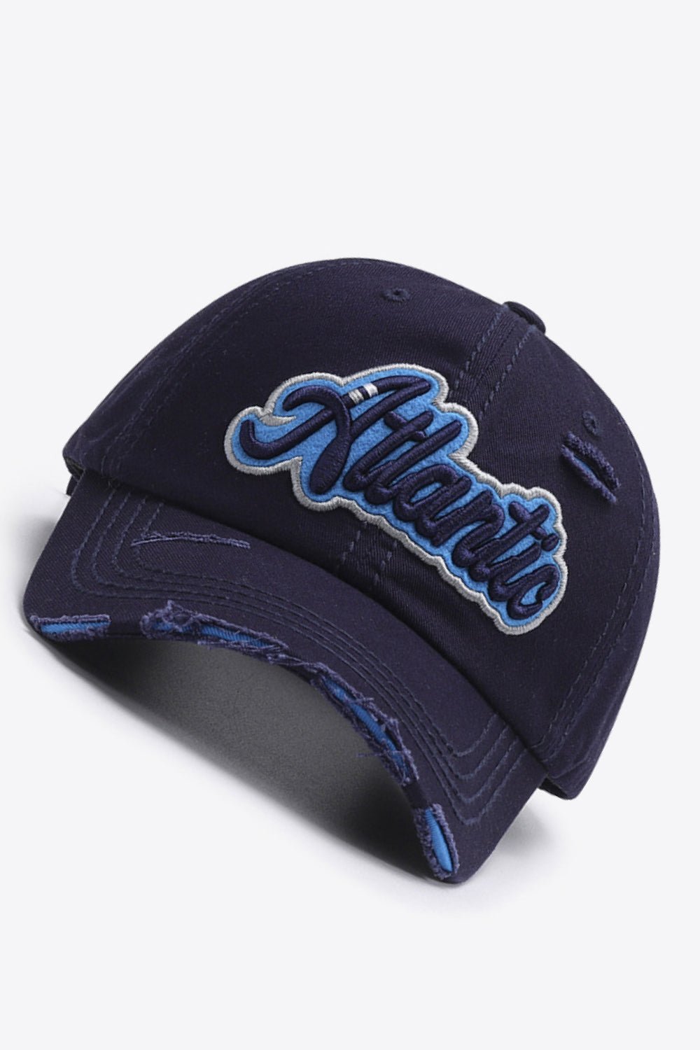 ATLANTIC Graphic Distressed Baseball Cap - goosavvy.com