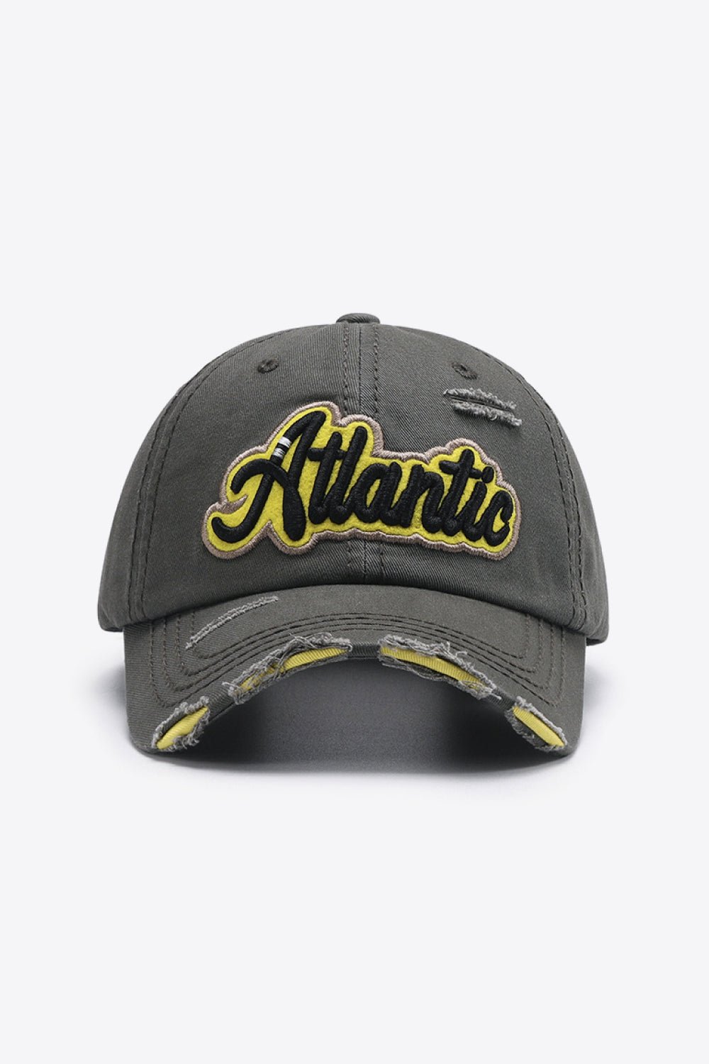 ATLANTIC Graphic Distressed Baseball Cap - goosavvy.com