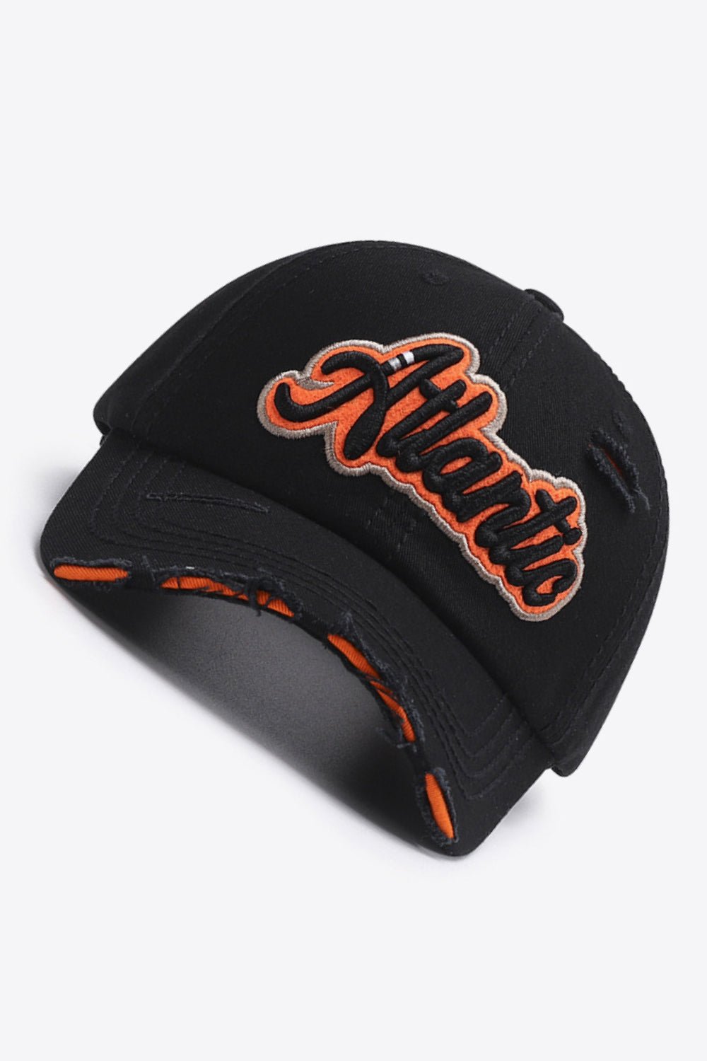 ATLANTIC Graphic Distressed Baseball Cap - goosavvy.com