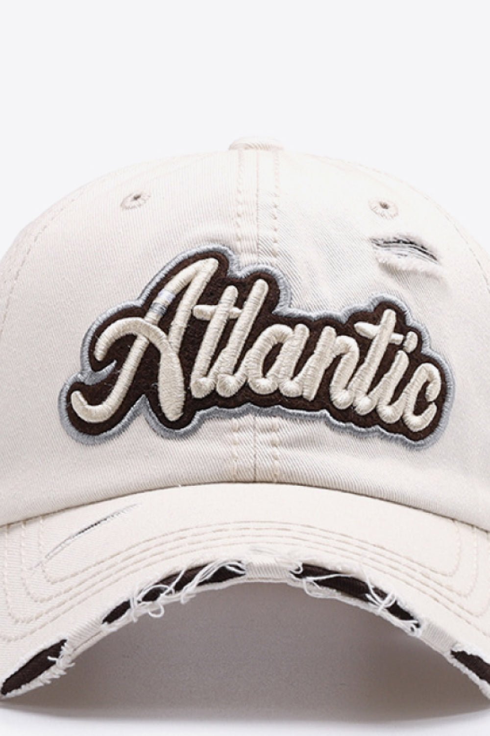 ATLANTIC Graphic Distressed Baseball Cap - goosavvy.com