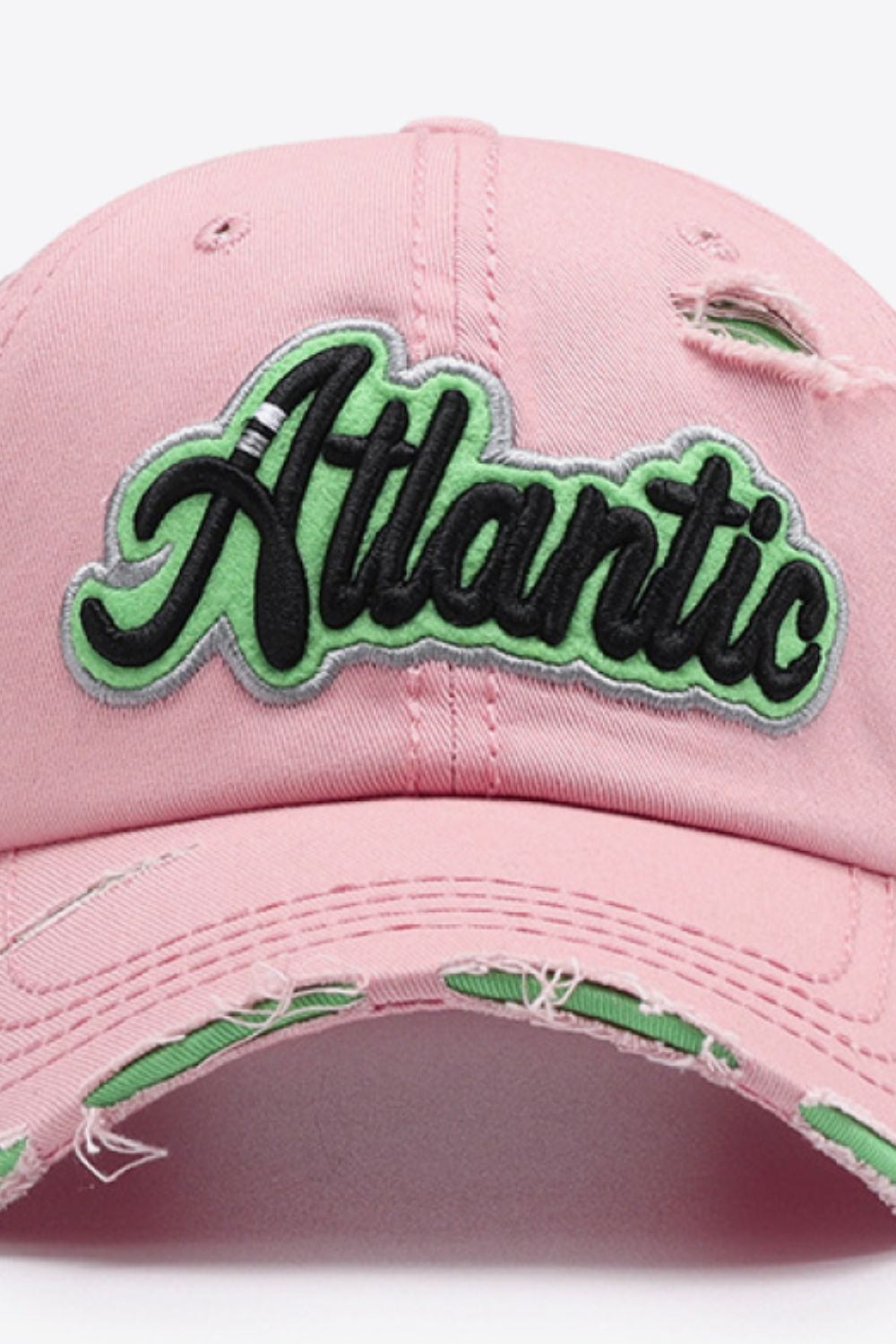 ATLANTIC Graphic Distressed Baseball Cap - goosavvy.com