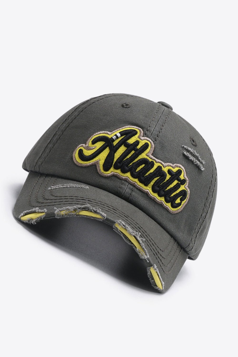 ATLANTIC Graphic Distressed Baseball Cap - goosavvy.com