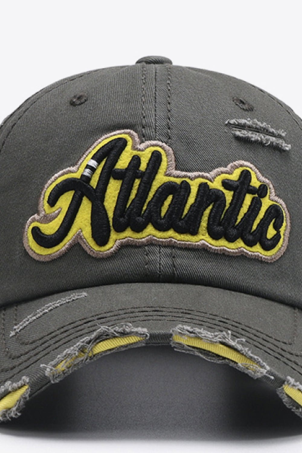 ATLANTIC Graphic Distressed Baseball Cap - goosavvy.com