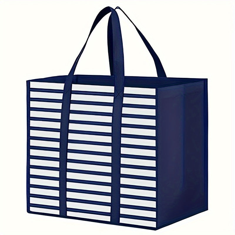 1pc Foldable Reusable Shopping Tote Bag – Water-Resistant & Heavy-Duty for Groceries – Reinforced Handles, Choose from 4 Stylish Patterns