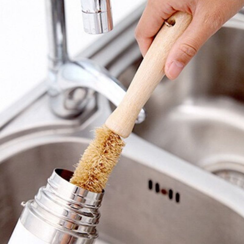 Bamboo Cleaning Brush Set | Household and Kitchen Cleaning Brushes | Multipurpose Wooden Scrub Brushes Set of 4 - goosavvy.com