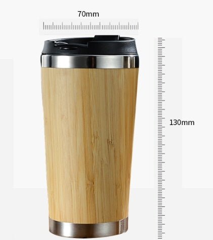 Bamboo Coffee Cup with Stainless Steel Interior – 420 ml - goosavvy.com