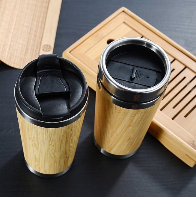 Bamboo Coffee Cup with Stainless Steel Interior – 420 ml - goosavvy.com