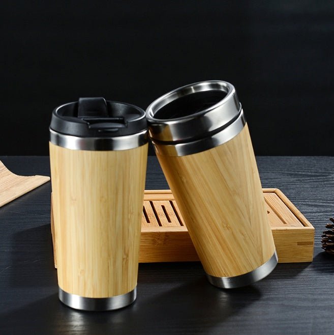 Bamboo Coffee Cup with Stainless Steel Interior – 420 ml - goosavvy.com