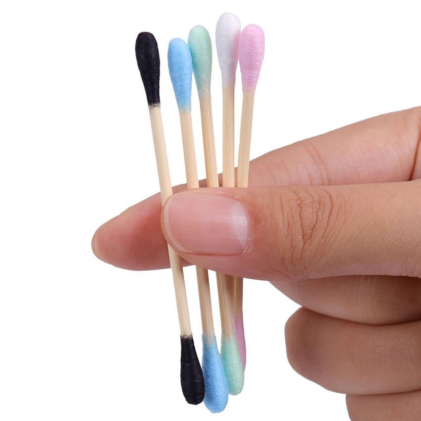 Bamboo Cotton Swabs | Double Sided Compostable Cotton Buds | Organic Q Tips | 200 pieces - goosavvy.com