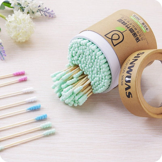 Bamboo Cotton Swabs for Kids (200 pieces) - goosavvy.com