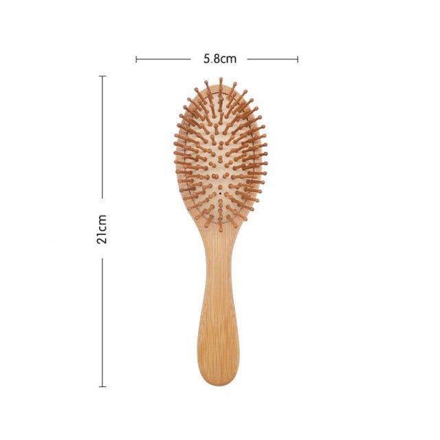 Bamboo Hair Brush with Bamboo Bristles | Wooden Hair Brush - goosavvy.com