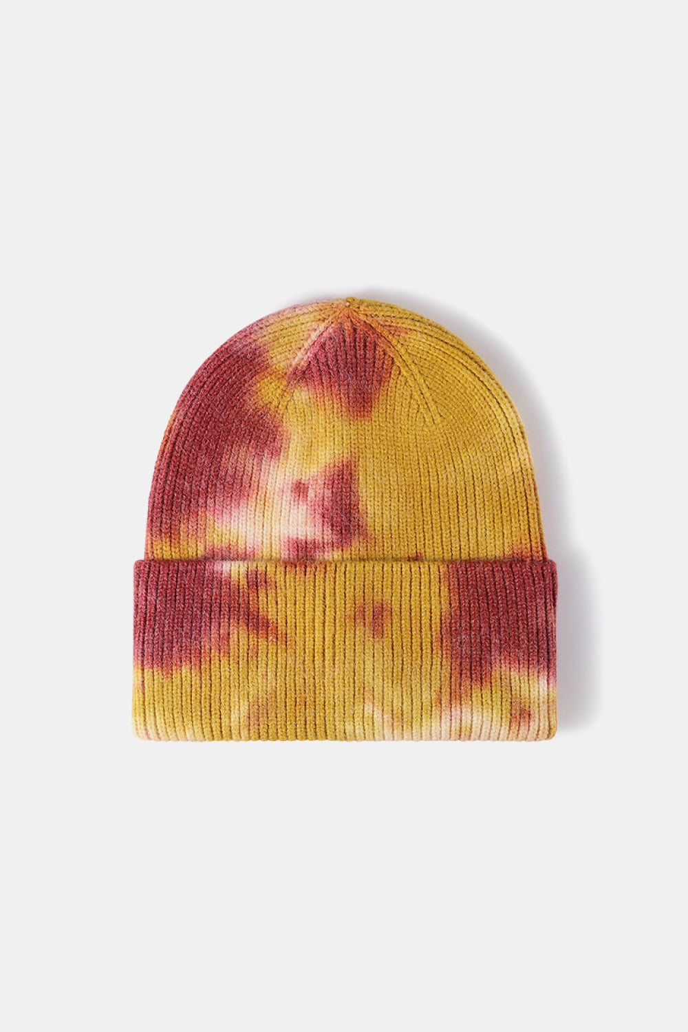 Ladies Tie-Dye Cuffed Rib-Knit Beanie Hat