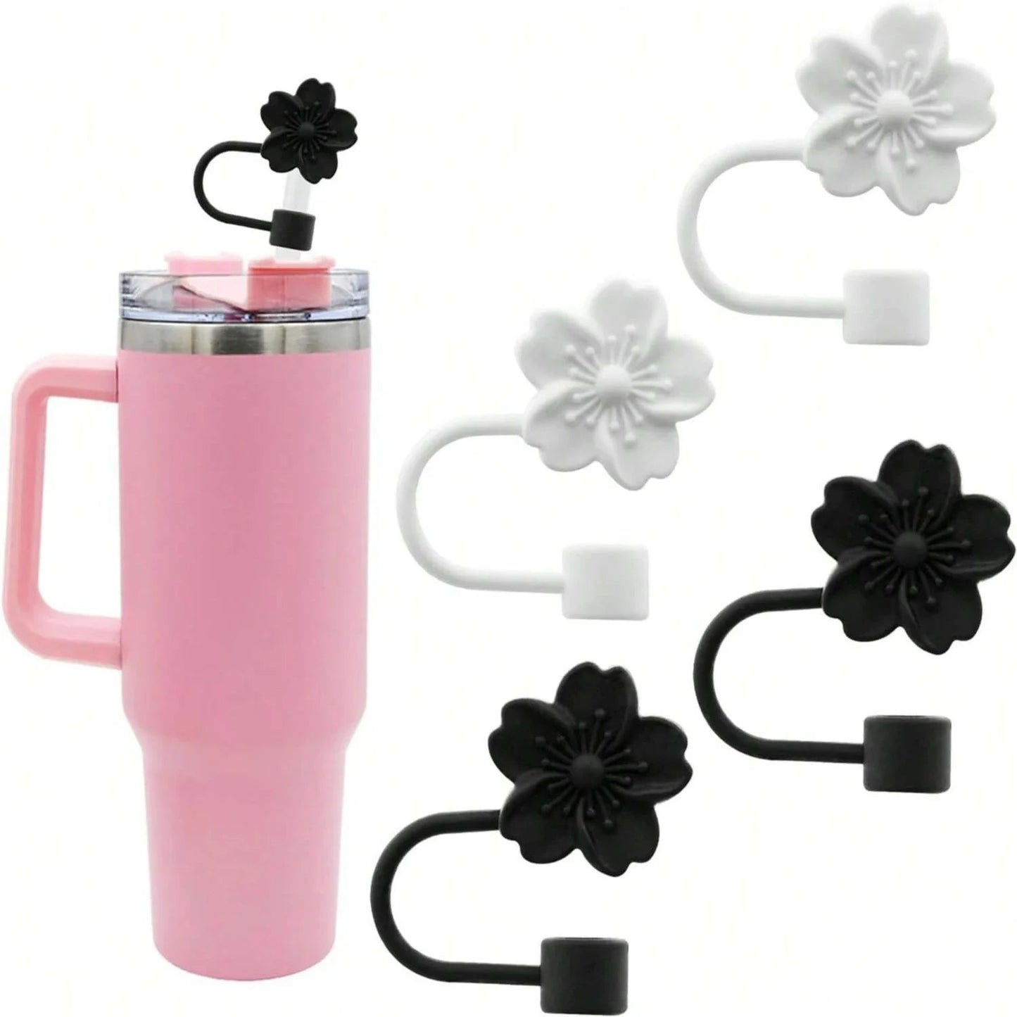 Begonia Flower Straw Covers (BPA - Free) – Reusable Tips for Large 30/40 oz Tumblers - goosavvy.com