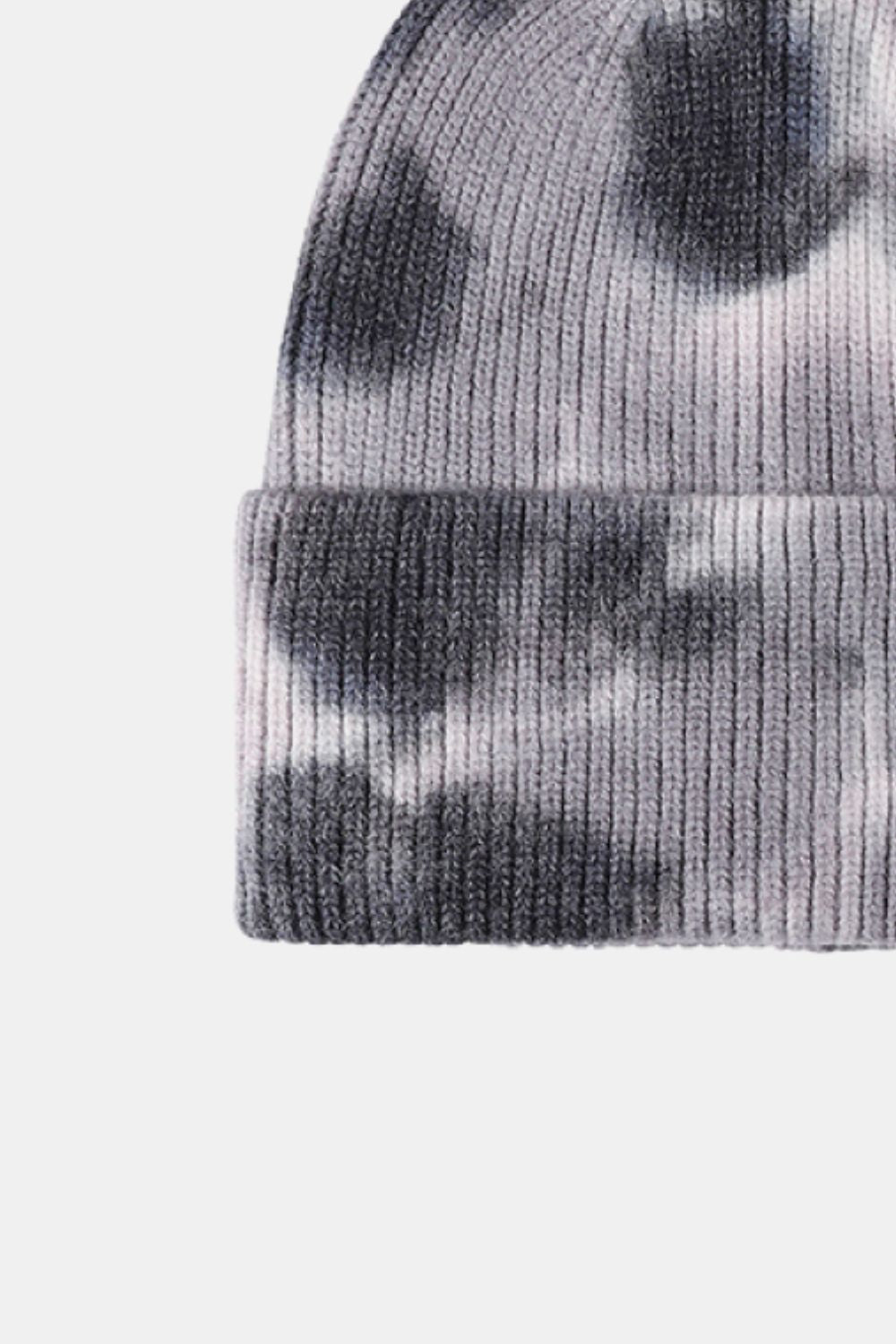 Ladies Tie-Dye Cuffed Rib-Knit Beanie Hat