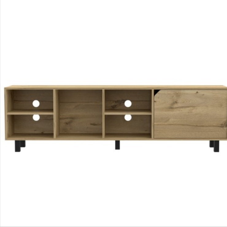 Harwich 5-Shelf Light Oak TV Stand for TVs Up to 70 Inches