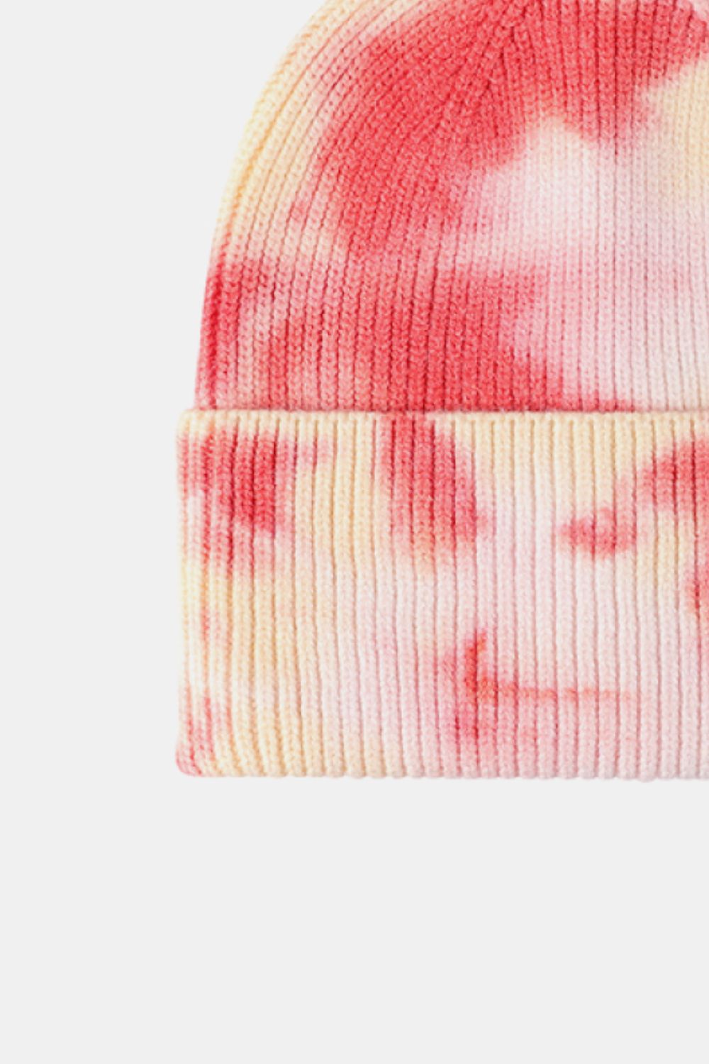 Ladies Tie-Dye Cuffed Rib-Knit Beanie Hat