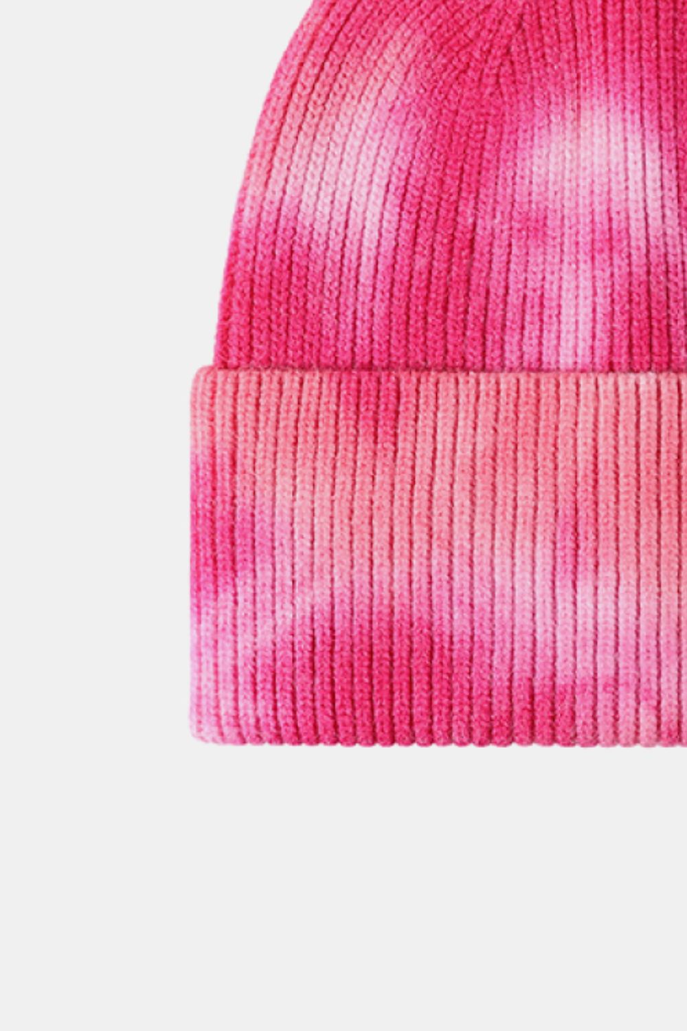 Ladies Tie-Dye Cuffed Rib-Knit Beanie Hat