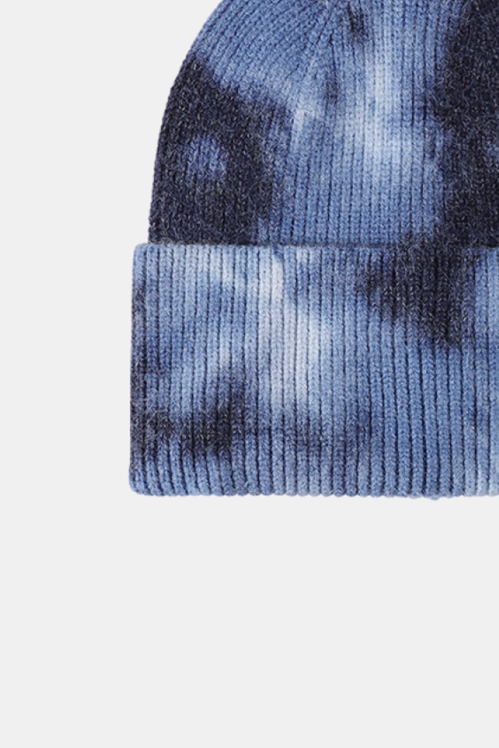 Ladies Tie-Dye Cuffed Rib-Knit Beanie Hat