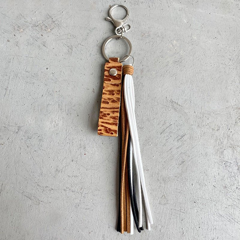Genuine Leather Tassel Keychain - goosavvy.com