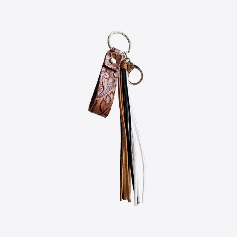 Genuine Leather Tassel Keychain - goosavvy.com