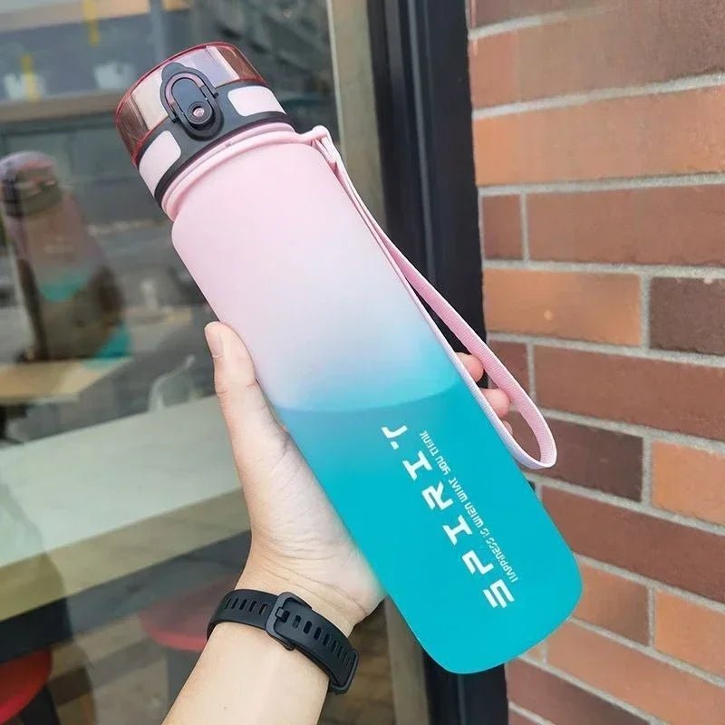 Gradient Sports Water Bottle with Straw and Strap – Leakproof Plastic Hydration Bottle for Gym, Travel & Outdoor Use (500ml / 650ml / 1000ml) - goosavvy.com