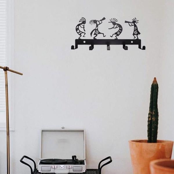 Heavy Duty 5 - Hook Black Metal Coat Rack – Space - Saving Wall Organizer for Entryway & Bedroom Storage - goosavvy.com