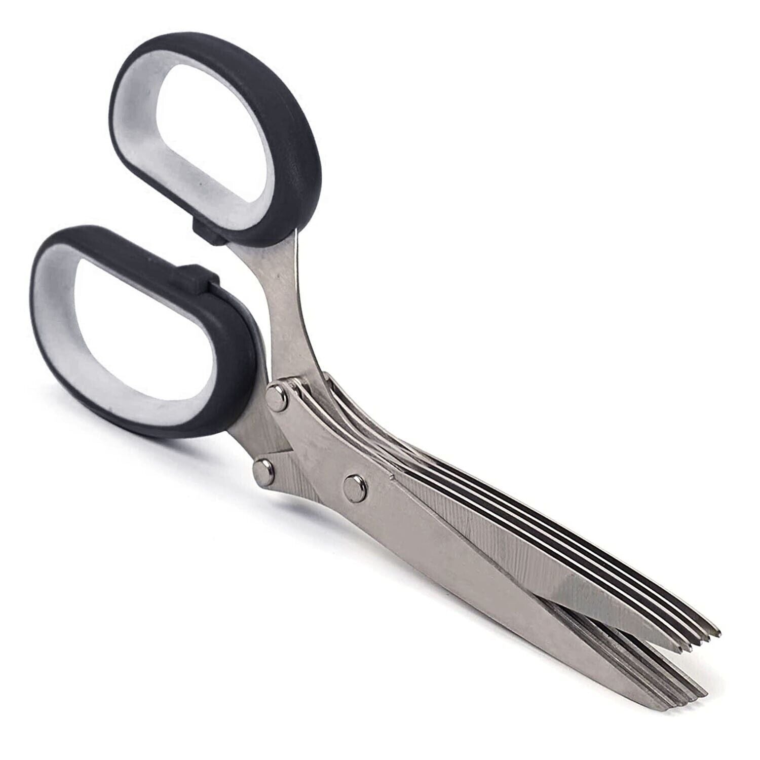 Herb Scissors Set with 5 Blades, Cover, & Cleaning Brush – Kitchen Shears - goosavvy.com