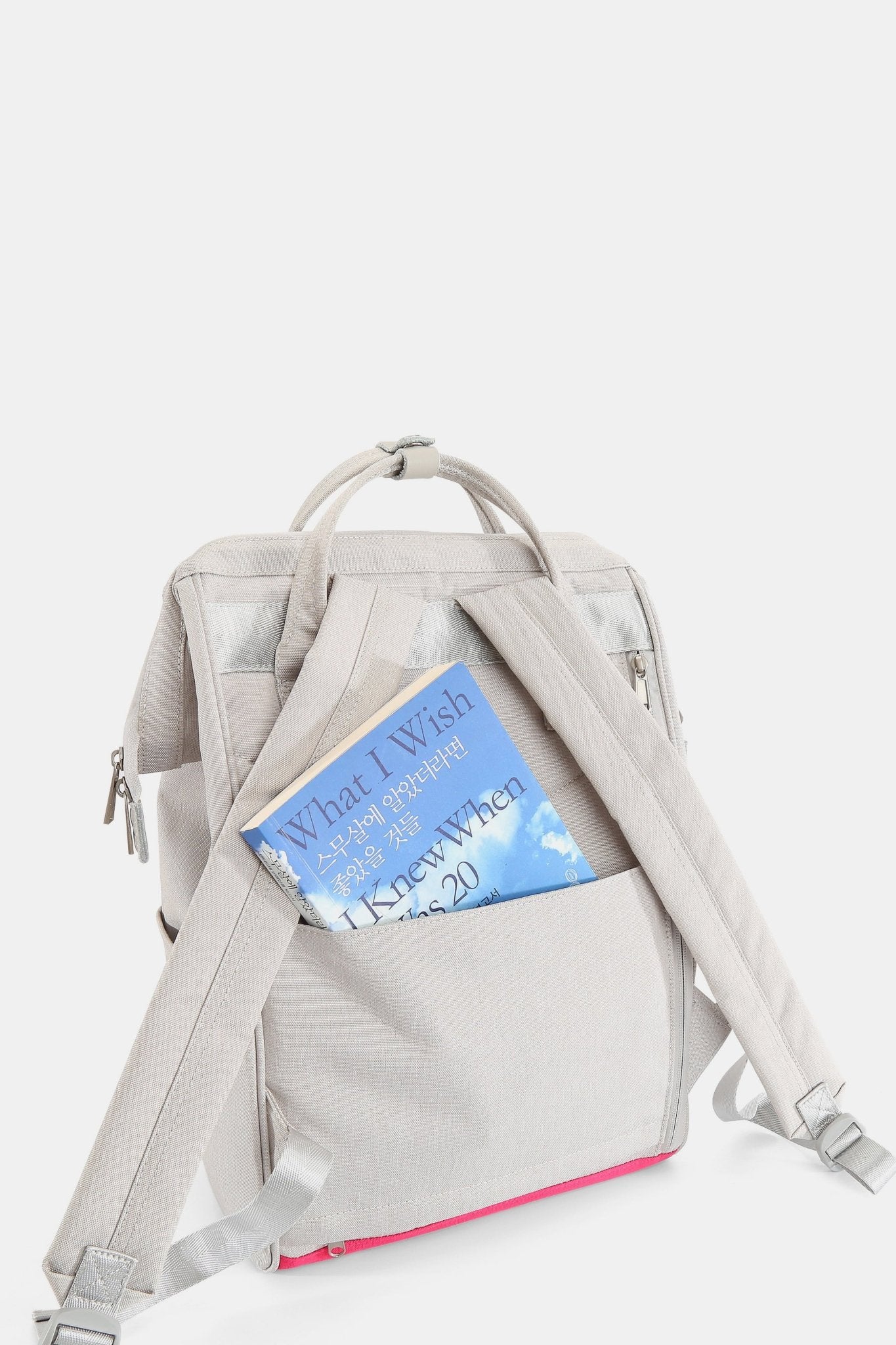 Himawari Contrast Waterproof Backpack Bag with External USB Port - goosavvy.com