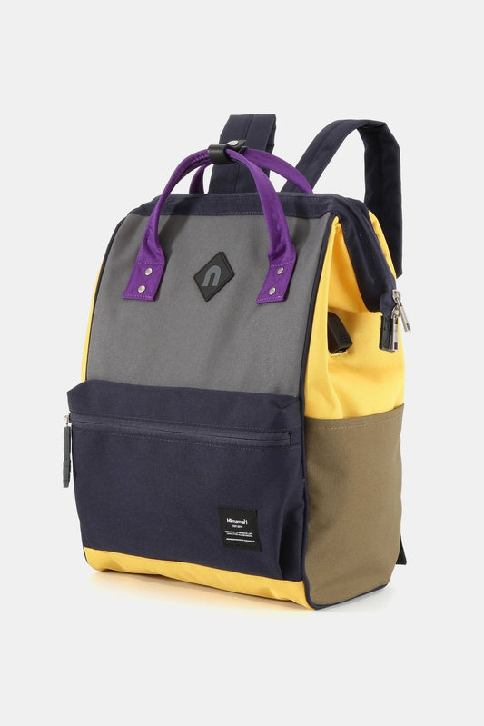 Himawari Contrast Waterproof Backpack Bag with External USB Port - goosavvy.com