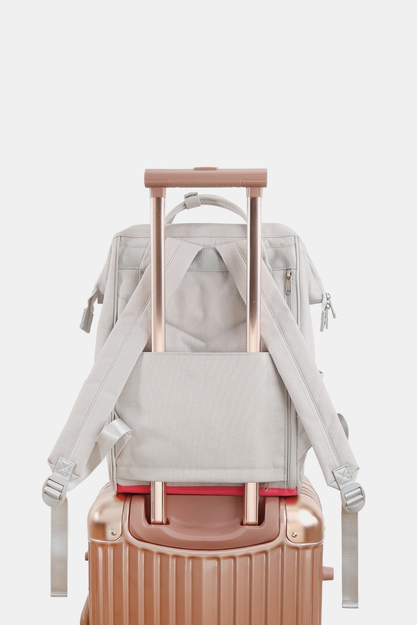 Himawari Contrast Waterproof Backpack Bag with External USB Port - goosavvy.com