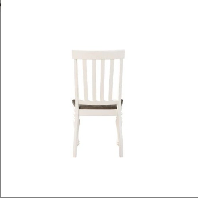 Joanna Two - Tone Side Chair Set of 2 - White and Mocha Finish - goosavvy.com