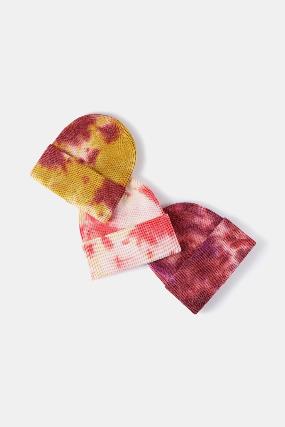 Ladies Tie - Dye Cuffed Rib - Knit Beanie Hat - goosavvy.com