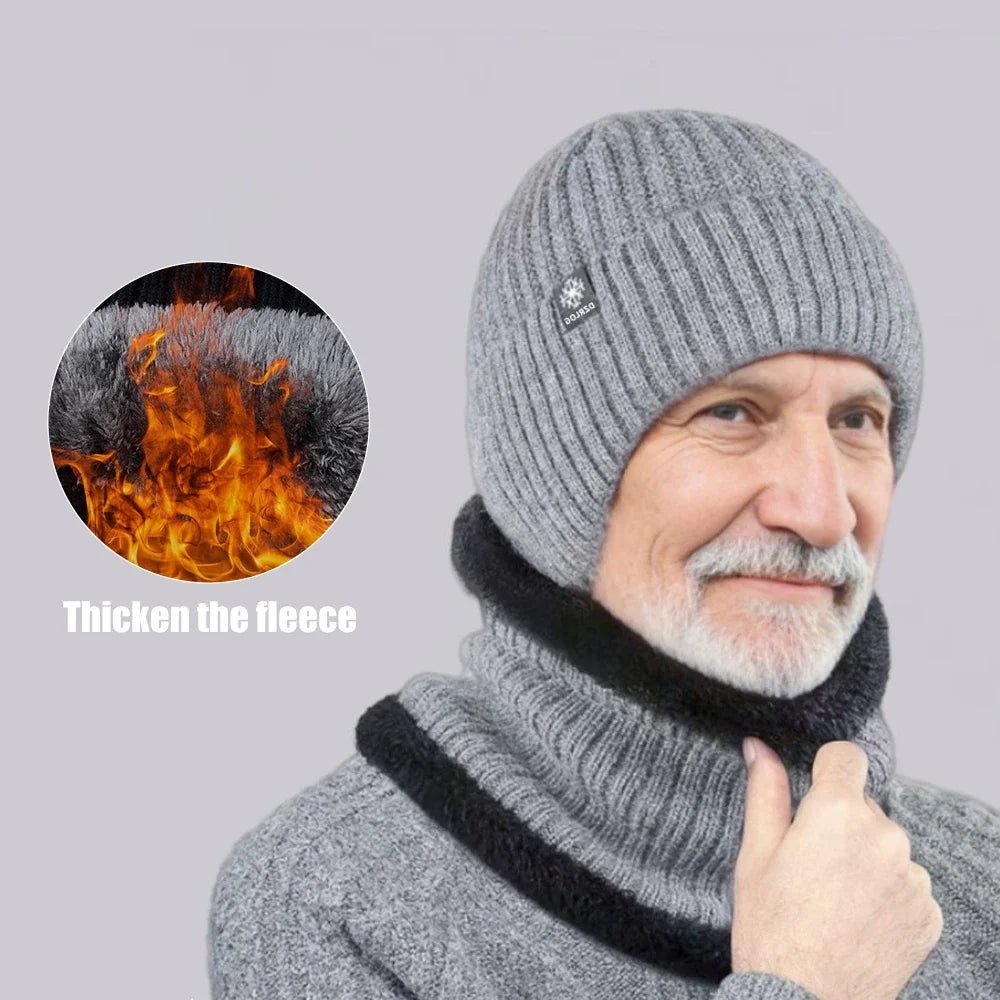 ❄️ Men’s Thermal Winter Beanie with Ear Protection – Thick Plush - Lined Knitted Hat - goosavvy.com