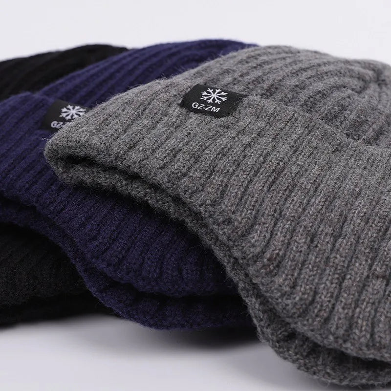 ❄️ Men’s Thermal Winter Beanie with Ear Protection – Thick Plush - Lined Knitted Hat - goosavvy.com
